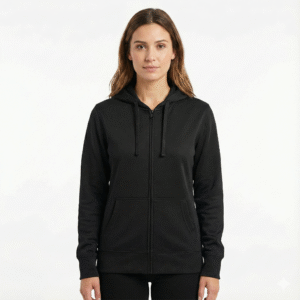 Ladies Polyester Full-Zip Hooded Sweatshirt